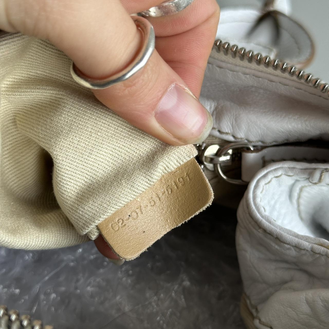 Iconic Chloé Paddington Bag in white leather